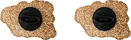 Image of Set of 2 Rose Gold inchMatron of Honor inch Enamel Lapel Pins (0.75 inch X 1 inch)