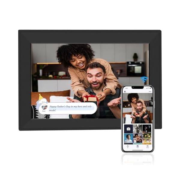 10.1 Inch WiFi Digital Picture Frame, Smart Electronic Clound Digital Photo Frame with 1280 * 800 HD Touch Screen, Instantly Share Photos & Video, Gift for Friend and Family