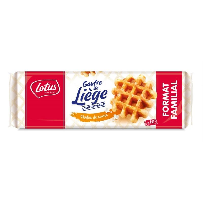 LOTUS Gaufre de Liège Nature 450g, douceur authentique et moelleuse pour vos petits-déjeuners- Lot De 3
