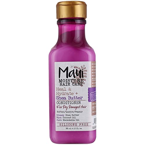 Maui Moisture Revive & Hydrate Sheabutter Shampoo x 385 ml & Maui Moisture Revive & Hydrate Shea Butter Conditioner, 385 ml, 2er-Pack, für trockenes, beschädigtes Haar