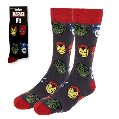 CERDÁ LIFE'S LITTLE MOMENTS Calcetines Marvel Hosiery, Multicoloured, 38-45 Unisex, Multicolored, 38-45