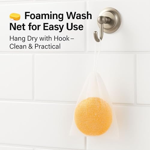 iFEiER Kojic Acid Soap Bars 200g(7.04 oz) 2PACK | Vitamin C soap, Vitamin E, Retinol, Collagen soap, Turmeric bath Soap Bars pads with foaming net for Men and Women body wash, Face & Body Cleanser