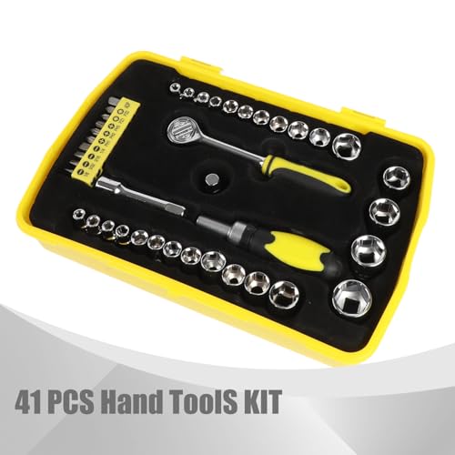 Set de herramientas combinado 41 piezas con estuche amarillo miniatura 3