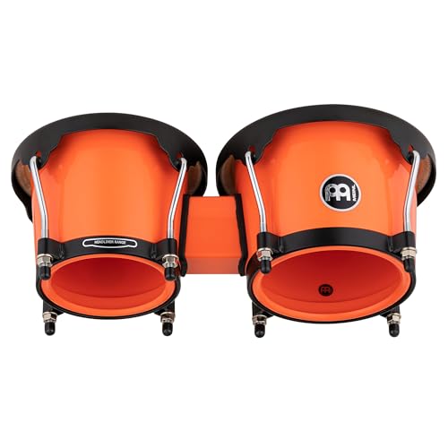 Image of Bongo Drum Set with Durable Synthetic All-weather Shells, Journey Series - NOT MADE IN CHINA - Natural Buffalo Skin Heads, 2-YEAR WARRANTY