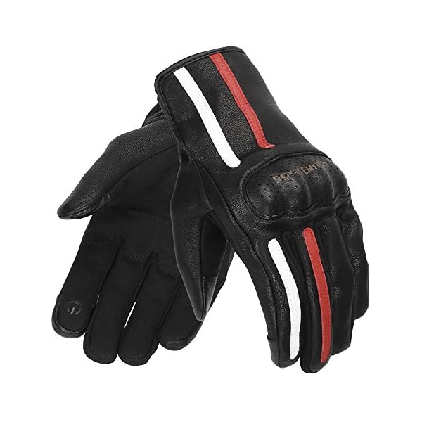 Royal Enfield Gritty Riding Gloves Black & Red & White M (RRGGLN000047)