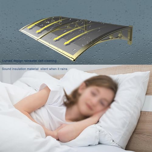 Auvent d'auvent personnalisable et résistant aux UV avec structure incurvée - 8