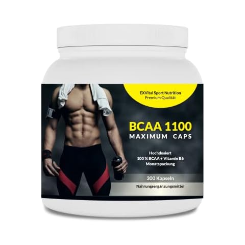 EXVital BCAA 1100 Maximum Caps, Aminosäure, 300 Kapseln in Spitzenqualität Cover