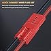 Lyn666 2-4 Gauge Battery Quick Connector 175A 12-36V Battery Quick Disconnect Battery Quick Wire Harness Plug Kit for Car Bike ATV Winches Lifts Motors More (2pcs,Red)