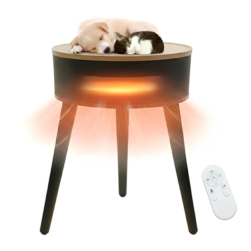 Space Heater, 1500W PTC Ceramic Side Table Heaters for Indoor Use, Electric Heater with Remote, LED...