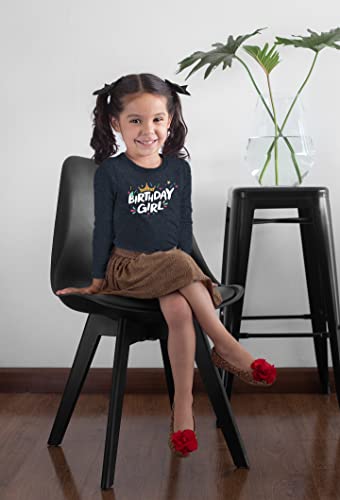 Image of Birthday Girl Shirt Crown 1st First 2nd Two 3rd 4th 5th Toddler Birthday Outfit