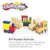 Colorations® Decorate Your Own Wooden Trains, Set of 12, Craft for Kids & Fun Home Activities, Create Unique & Personal Designs, Fun Kids Craft Project, Craft Project for Boys & Girls, Craft & Enjoy! #1