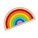 Toyvian 7Pcs Holzstapelspiele Holz Regenbogen Sortierung Balance Bausteine ??Blöcke Stamm Lernen Pädagogische Entwicklung Spielzeug für Kinder Baby Kleinkinder