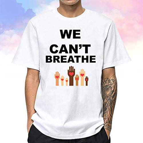 TOYANDONA Nós Não Podemos Respirar Camiseta Vidas Negras Importam Camiseta de Manga Curta Blm Camise