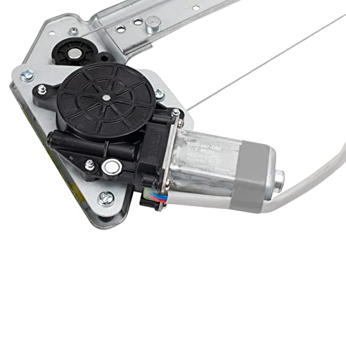 Image of TRQ Rear Right Power Window Regulator & Motor Assembly Passenger Side Compatible with 2009-2014 Honda Fit