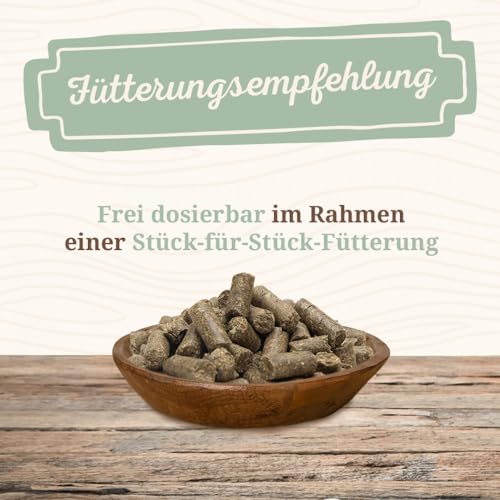 Krauterie Wildkräuter Pferdeleckerlis in Spitzenqualität (1000 g), naturbelassen, Pferde Leckerli fürs tägliche Training und zum Clickern, aus Liebe zu Deinem Pferd