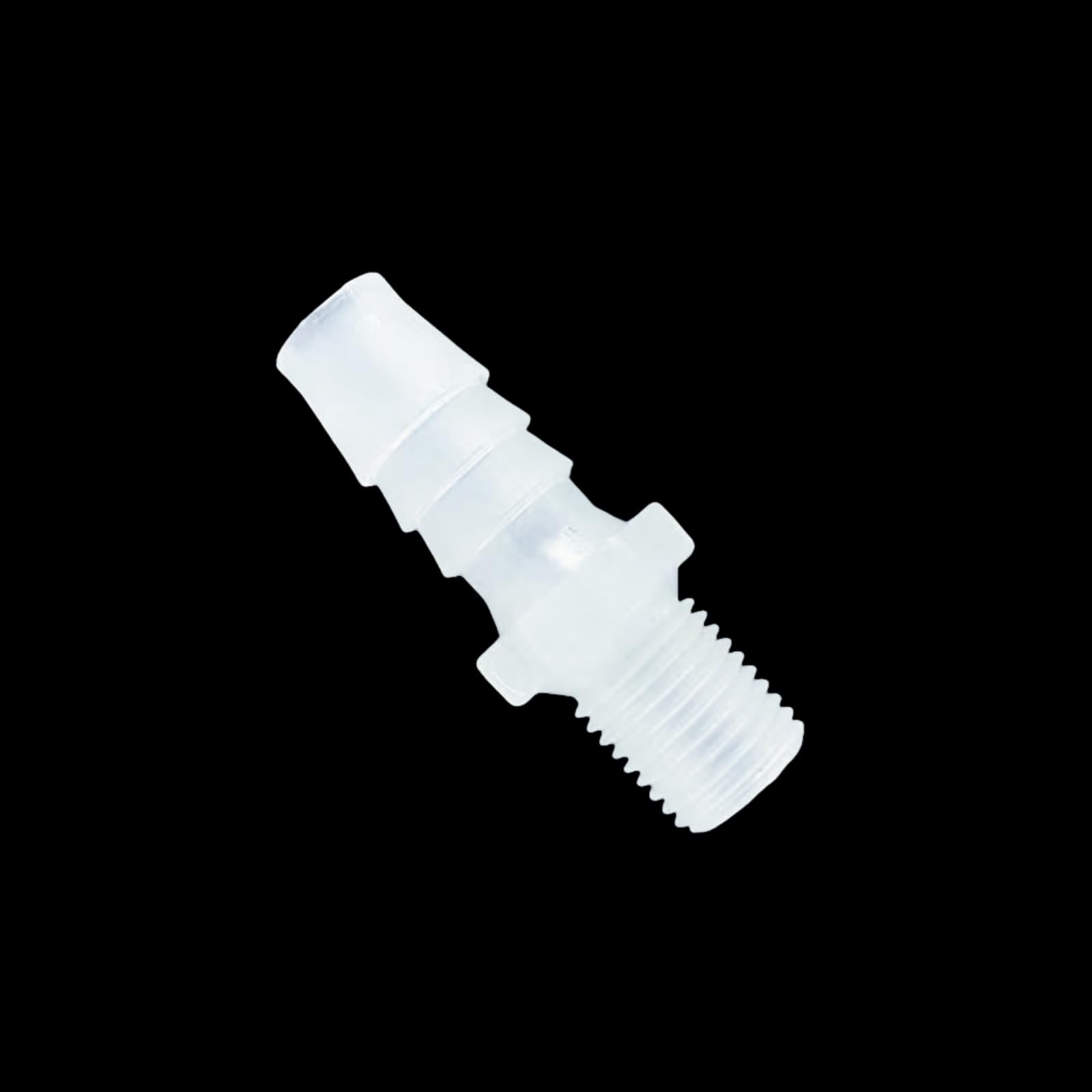 25-Pack 1/4G Male Threaded to Barbed Connector - Durable PP Hose Fittings for Laboratory and Food Machinery(1/2inch)