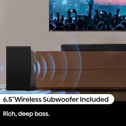 Image of Hisense AX3100Q 3.1ch Soundbar with Wireless Subwoofer, Dolby Atmos, DTS:X, Center Channel, App Control & Remote Control, Bluetooth 5.3, Roku TV Ready, 7 EQ Modes