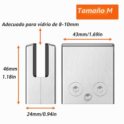 Abrazaderas de cristal de acero inoxidable 304 para barandillas elegantes 4