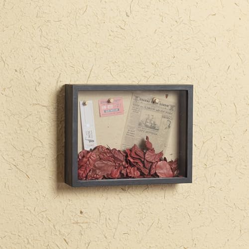 Image of Shadow Box Frame 8x10 Shadow Box Display Case with Linen Back of Awards Memorabilia Flower, Pictures, Keepsakes、Bouquet、Medals and More Photos Memory Box Black