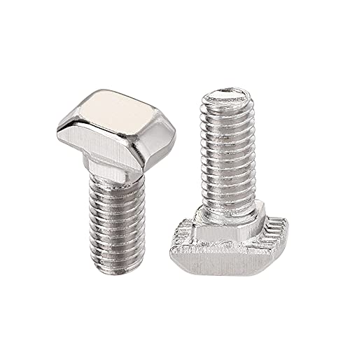 Image of uxcell M5x12mm T-Slot Drop-in Stud Sliding Bolt Screw Carbon Steel for 20 Series Aluminum Profile 10pcs