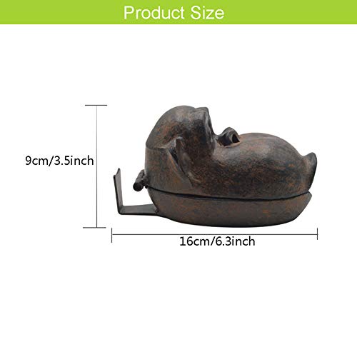Cigar Ashtrays Outdoor for Patio, Home Office Countertop Decor Ash Holder Large Ash Tray, Cast Iron Funny Monkey, Best Gift for Smoker - Thumbnail 3