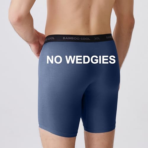 Image of BAMBOO COOL Men's Ultra Breathable Underwear,No Riding Up Boxer Briefs with ComfortFlexible Waistband,Multipack