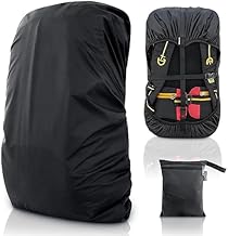 HAKILY Waterproof All Bag Sizes Rain Cover for Rucksack Backpack Bag, Suitable Bags Cover for Hiking, Camping & Trakking , Two Side Adjustable Buckle and Elastic Protect from Rain and dust, Black