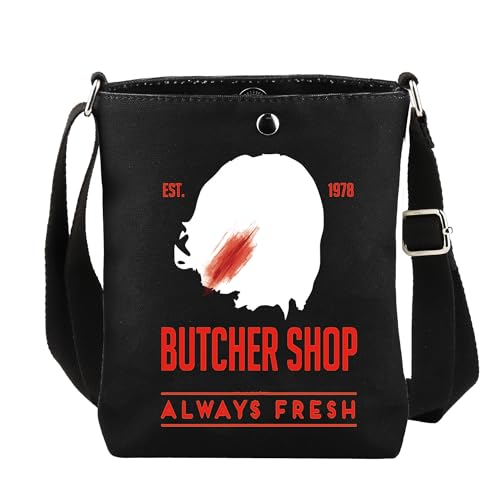 CMNIM Horror Movie Merchandise Gifts Butcher Shop Always Fresh Crossbody Bag TV Show Inspired Horror Gifts for Fans