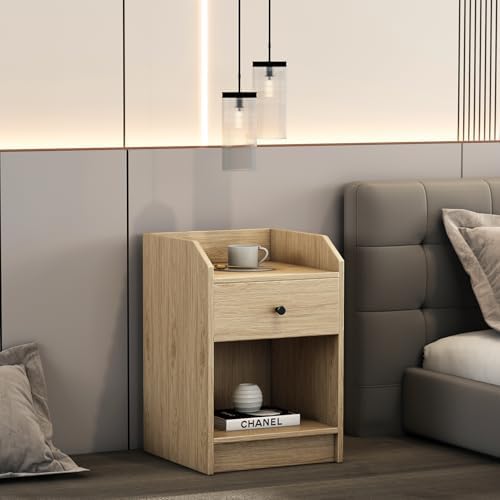 CENSI Oak Nightstand, Night Stand, Light Wood, Bed Side