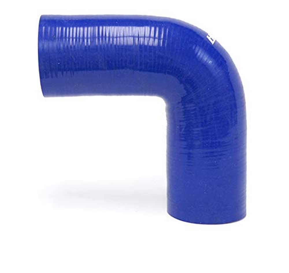 HPS Performance 5/8" ID, 10" Leg, 90 Degree Silicone Elbow Coupler Hose, High Temp 4-ply Reinforced, Black (HTSEC90-062-L10-BLK)