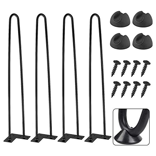 EconoHome Metal Hairpin Legs 28 inch - (Various Size Options) Table Legs, Desk Legs, Furniture Legs, Coffee Table Legs - Modern Hairpin Legs for Any DIY Project