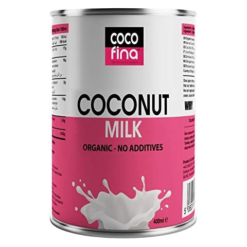 Cocofina Organic Coconut Milk Original Gluten Free Unsweetened Dairy Free BPA Free Can No Xanthan Gum or Additives Just 76% Coconut & Water Keto Diet Friendly 400ml - (Pack of 6) Cover