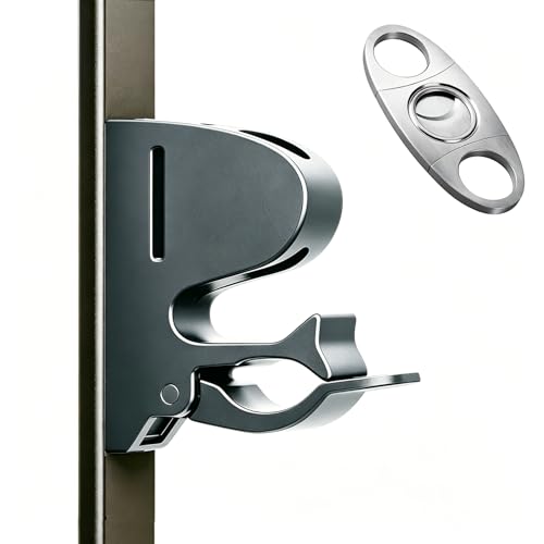 Makcoolen Magnetic Golf Cart Holder Clip with Cutter, Secure Golf Accessory for Cart, Aluminum Design Fits 30-70 Ring Gauge, Stable Stand for Golf Course Use, Golf Gift for Men or Women