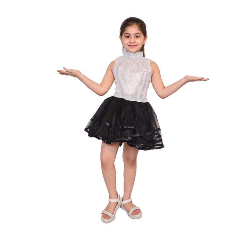 Image of Kaku Fancy Dresses Western Dance Top for Kids Halter Neck Top For Annual Function (ONLY TOP) - Skirt not included