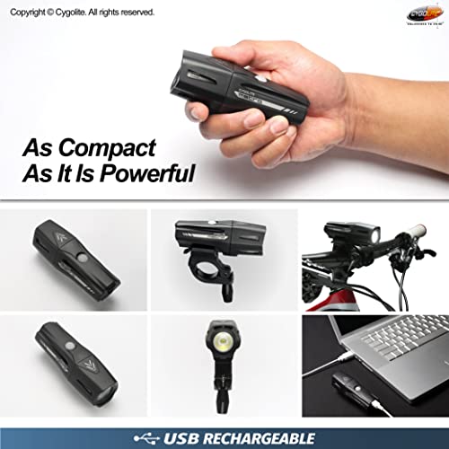 Cygolite Metro Plus– 800 Lumen Bike Light– 5 Night & 3 Daytime Modes– Compact & Durable – Ip67 Waterproof– Secured Hard Mount– Usb Rechargeable Headlight – For Road, Mountain, Commuter Bicycles #TOP4