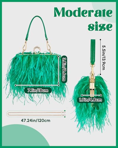 Image of Tessco for you Ostrich Feather Purse for Women