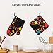 Cute kitten Printed Oven Gloves and Heat Insulation Mat Combo Set (2-Piece) - Baking and Cooking Kitchen Tools