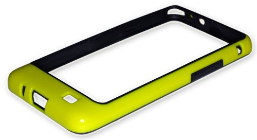 Xcessor Classic Bumper Case for Samsung Galaxy S2 i9100 and S2 Plus i9105. Rubber & Plastic. Black/Yellow