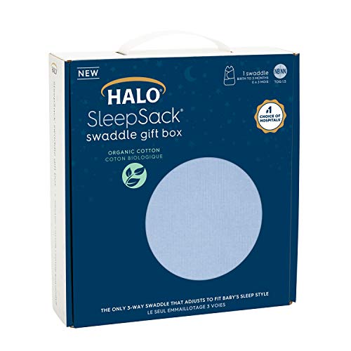image for HALO Sleepsack Swaddle 100% Organic Cotton Newborn 1-Piece Gift Set wi