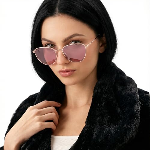 Image of Full Rim Cat Eye Stylish & Premium Sunglasses | Polarized and 100% UV Protected | Women | Narrow | JJ S70011