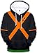 FLYCHEN Fille 3D Sweats à Capuche imprimé Manga My Hero Academia Boku No Hero Academia Fans Sweat Cosplay déguisement (Uniforme Croix Orange 2902, XXS)