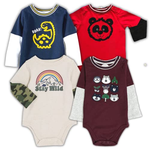 Image of TuddyBuddy 100% Cotton Multi Color Romper /Bodysuit /Onesies for Baby Boy & Baby Girl