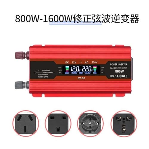 Onduleur 12V 24V à onde modifiée 800W avec écran LCD de contrôle - 3
