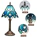 wecrejoni Tiffany Lamp Bedside Table Lamp-Nightstand,Stained Glass Lamp for Bedroom Dorm Living Kitchen, Aesthetic Cute Home Decor Gift (OFU1158)