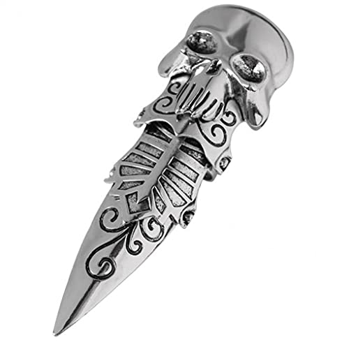 TOSSPER 1 Stück Punk Männer Ring Schädel Geformte Panzer Gelenk Ring Gothic Mode Dominieren Übertriebene Legierung Ring Schmuck Geschenke Für Frauen Cover