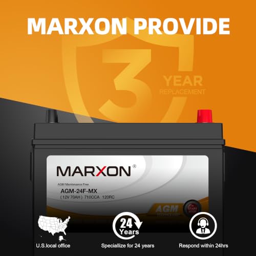 MARXON Group 24F AGM Battery – 12V 70Ah 710CCA Start-Stop Automotive Battery - Image 5