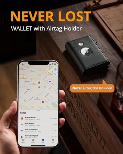 Image of YESIIW Credit Card Holder Wallet for Men RFID Blocking Slim Minimalist Metal Wallet with Money Pocket Contactless Card Protector