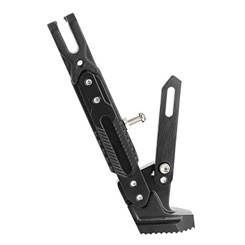 Universal Motorcycle Side Stand Adjustable Foot Brace Parking Leg Kickstand Support Motorcycle Kick Stand CNC Adjustable Kickstand Universal Aluminum Scooter Side Tr Holder Black Motor Modified Fo