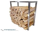  Namor© Edelstahl Kaminholzregal  Kaminholzständer  Kaminholzhalter  Holzaufbewahrung  Holztrage  Holzlager  Rostfrei  Handmade in Germany
