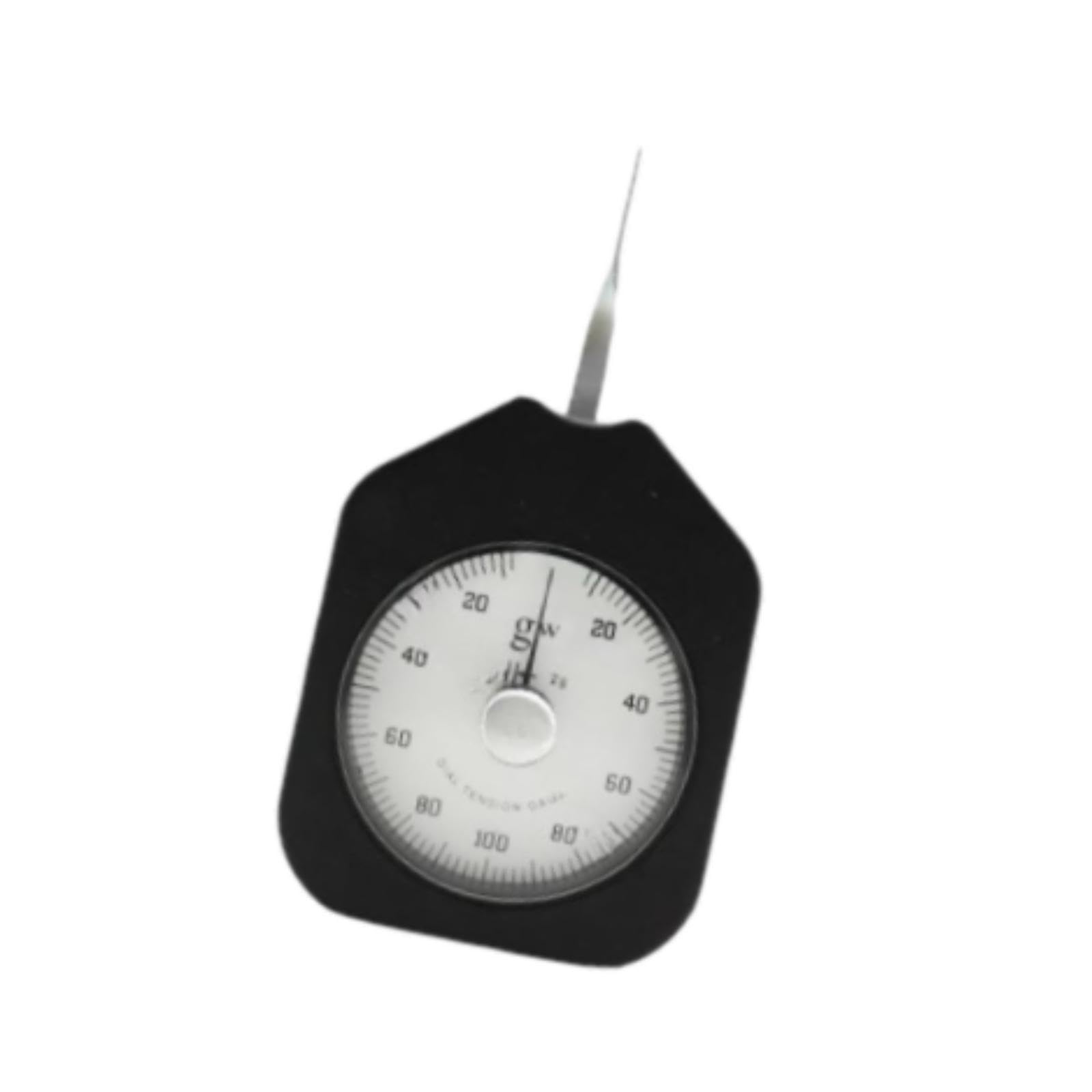 Qianly Medidor de Tensión de Doble Aguja Instrumento de Medición Portátil con Dial Analógico y Función de Retención de Adecuado para Laboratorio, 100 Gramos